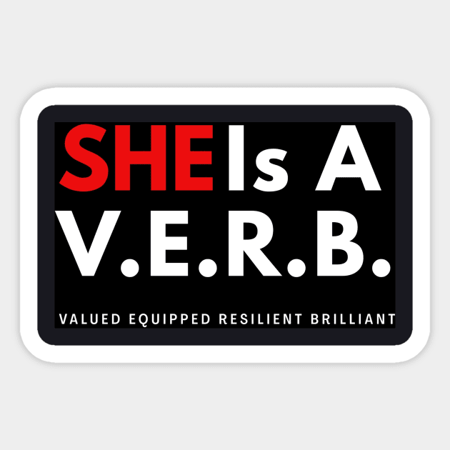 V.E.R.B. Sticker by SHE IS A VERB